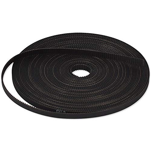 Correa dentada Zeelo de 5 metros (16,4 pies) GT2, 2 mm de paso, 6 mm de ancho