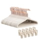 thumbnail image 1 of Perchas de armario para bebés Tonswachic, paquete de 50 con 10 clips (beige), 1 of 7