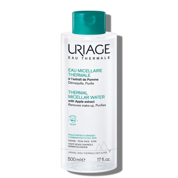 Agua micelar Uriage con extracto de manzana 500 ml para piel grasa