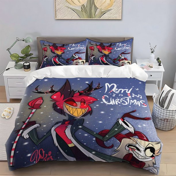 Hell Hotel Inn Christmas Print Bedding Set 100% Polyester