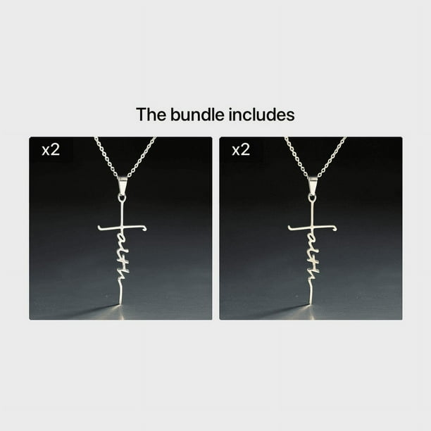 1pc Stainless Steel Christian Cross Necklace - A Perfect Gift for the Faithful!
