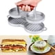 thumbnail image 2 of Molde De Hamburguesa Plateado De Doble Forma, 2 of 4