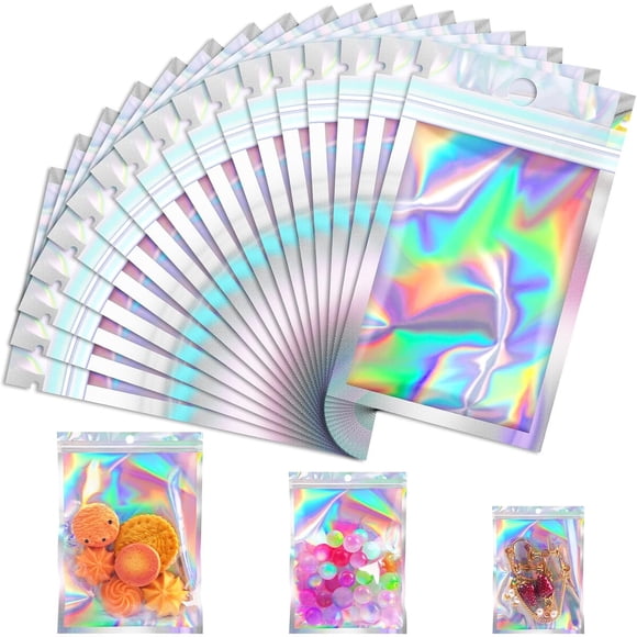 Bolsa Mylar Jetmore 100 u 2.4 x 3.94 inch resellable holográfica
