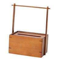 Bothyi - Caja De Pañuelos Rectangular Con Asa De Bambú Para Oficinas, Salas De Estar Y Oficinas