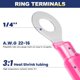 thumbnail image 2 of Terminales de anillo termorretráctil haisstronica 200 piezas AWG 22-16, 2 of 6