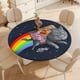 thumbnail image 4 of NYAN CAT-theme Fitted Round Tablecloths Elastic Edged Table Covers Waterproof Table Cloth for Kitchen Holiday Party Tables Decor 150cm, 4 of 6