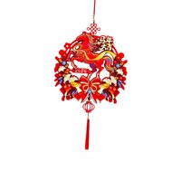 Magideal - Decoración Colgante De Año Nuevo Chino 2026, Caballo, Caracteres Chinos, Para El Hogar, Ventana, Dormitorio, Fiesta, Decoración De Pared, Días Festivo