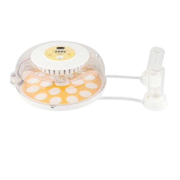 Incubadora de huevos con volteador automático de huevos, incubadora de granja doméstica redonda desmontable, máquina inteligente para incubar huevos 12 huevos