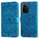 thumbnail image 1 of Funda tipo cartera FOXDOCK para Xiaomi Poco F3 , diseño girasol en relieve, cuero PU, cierre magnético, soporte y tarjetero, 1 of 5