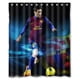 thumbnail image 1 of Cortina de ducha de diseño especial con diseño popular de Lionel Messi, juego de cortinas de baño con ganchos, tamaño 60 x 72 pulgadas, 1 of 3