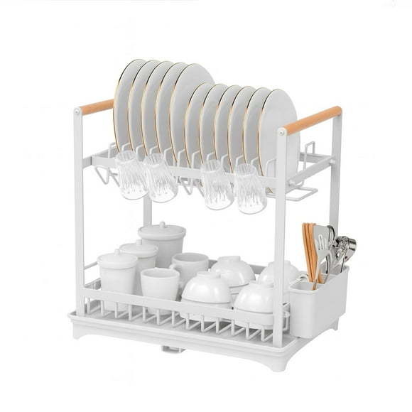 Secaplatos Escurridor Acero Inox Valencia 2 Niveles Simplit blanco