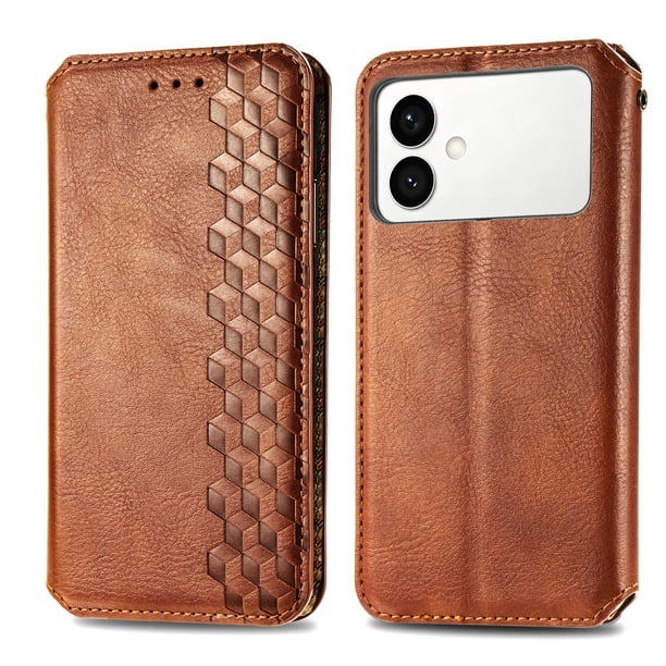 FOXDOCK Funda para Samsung Galaxy S26 Edge | Soporte Ajustable y Billetera Integrada-marrón