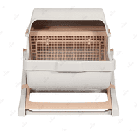 Genérico - Arenero Gatos Semi-Automático Michis Baño Sanitario Grande Color Beige