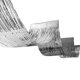 thumbnail image 2 of Cortina de techo Beistle de flecos metálicos plateados de 1 capa, 19.5" x 16', 2 of 2