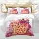 thumbnail image 5 of Juego de Pizza Conjunto de sábanas temático, trío de piezas, cómodo y amigable con la piel, diseño único, regalo de decoración para el hogar para familiares, amigos y fans, 90 cm * 190 cm, 5 of 6