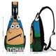 thumbnail image 2 of Pou Riñonera Bandolera con Estampado Integral para Hombres y Mujeres, Bolso Cruzado Gráfico de Tendencia, Mochila de Hombro Streetwear para Ciclismo y Deportes, Riñonera Versátil Casual, 2 of 6