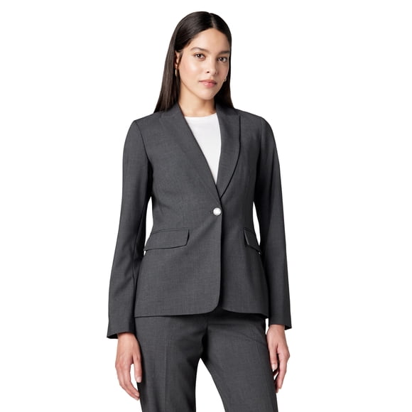 Traje Blazer Calvin Klein Lux con un botón para mujer, color gris