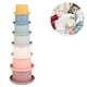 thumbnail image 1 of Vasos apilables, juguete de construcción para bebés, vaso anidado, juguete educativo Montessori para niños pequeños, con números y patrones, para interior, exterior, bañera y playa., 1 of 8