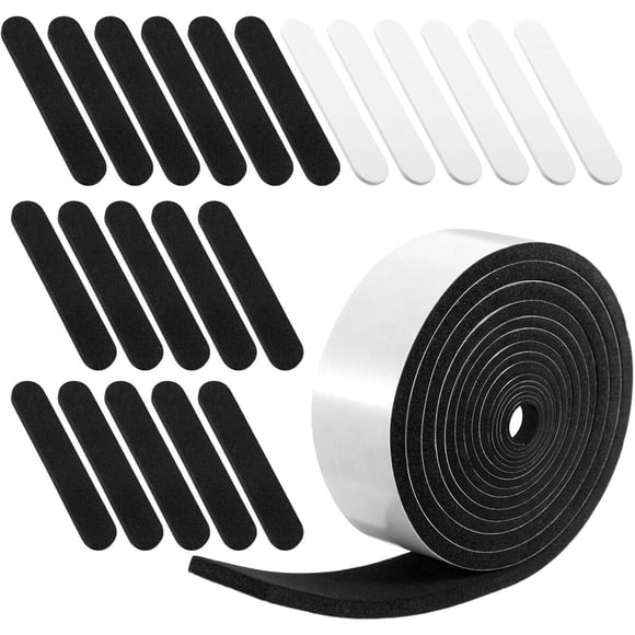 Outus, 23 piezas de cinta de espuma autoadhesiva para reducir la talla de sombreros, blanca y negra