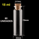 thumbnail image 2 of Mini frasco botella vidrio corcho 2,2x7 cm 18 ml 60u #1, 2 of 3
