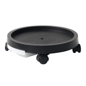 Ioensy - Platillo Para Plantas Soporte Para Plantas Con Ruedas Con 4 Ruedas Multiusos Para Patio Jardín Negro 34,4 Cm