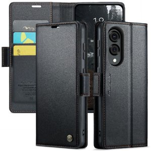 Caseme Tipo Cartera Samsung Galaxy S25 Edge Con Cierre Magnético, Rfid, Tarjetero, Soporte, Carga Inalámbrica