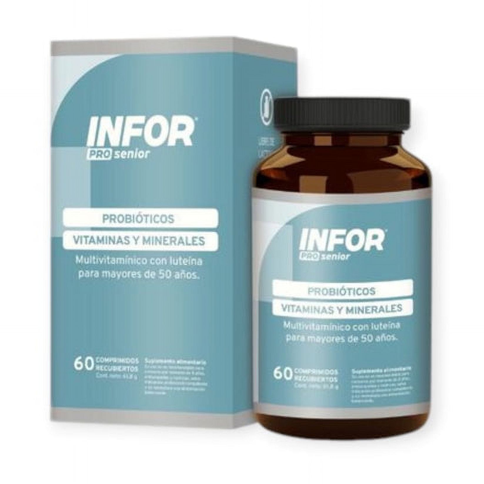 Infor - Pro Senior Probioticos Vitaminas Y Minerales 60 Compr -