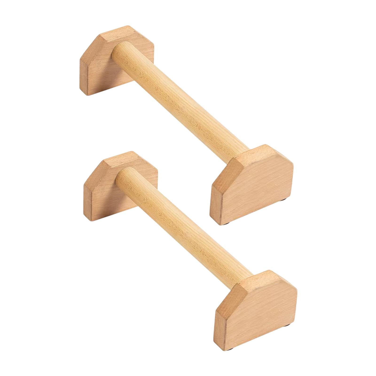 Ioensy - 2x Soportes Para Flexiones Soporta Cómodas Paralelas De Madera Para Gimnasio Deportivo L