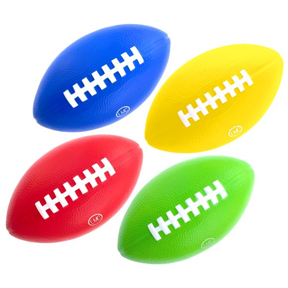 Balón Mini de Fútbol Americano Blu Jay 18 cm Pack de 4 de Espuma para Niños