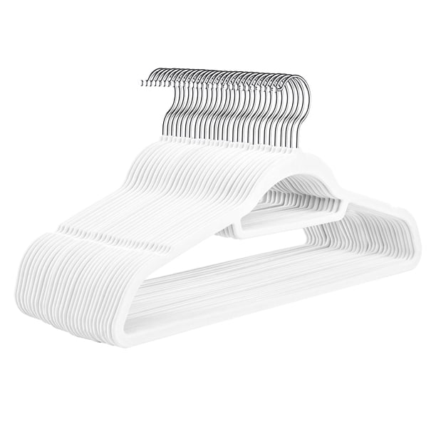 Percha antideslizante con flocado de ABS de 30 piezas para tienda de ropa, acabado sin costuras, para colgar ropa en el hogar, perchero mágico para ropa