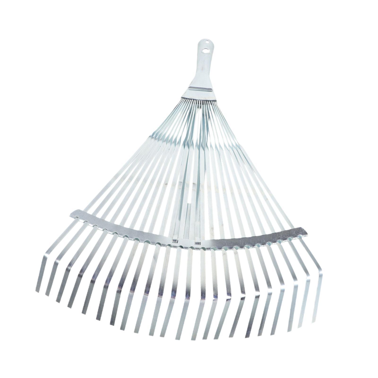 Magideal - Escoba De Hojas De Jardín, Rastrillo De Metal Telescópico, Escoba De Césped Extensible De 29-46Cm, Escoba De Hojas Ajustable Para Limpieza De Arbustos