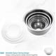 thumbnail image 3 of Cuencos multiusos de acero inoxidable para mezclar, cuencos antideslizantes de silicona de base plana de colores para cocina, diseño que ahorra espacio y material saludable, ideales para mezclar, prep, 3 of 5