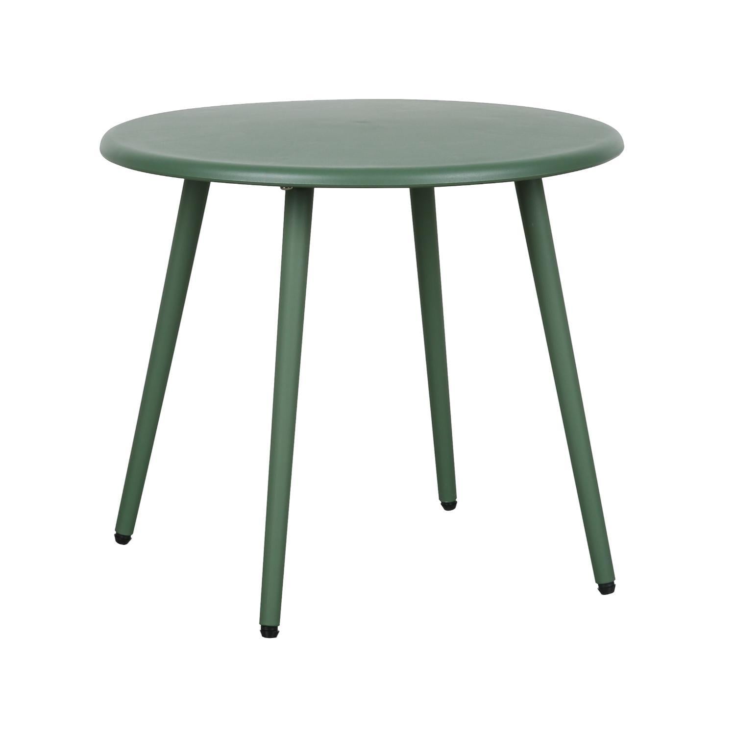 Escandinavia - Mesa Redonda Deco Plastico Nórdica 51,5*51,5*44,5 Verde Verde Oscuro Tamaño Unico