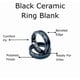 thumbnail image 2 of Anillo en blanco de cerámica negra de 8 mm para joyería con incrustaciones, 2 of 4