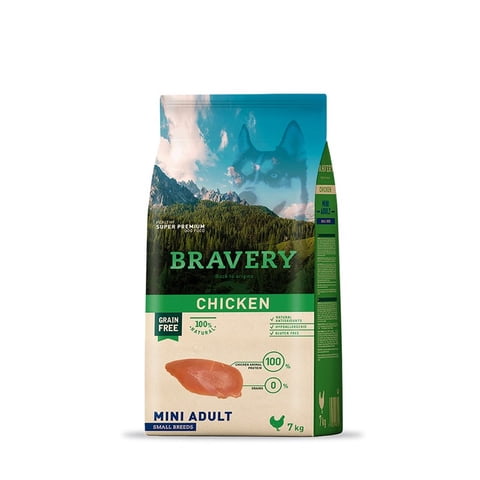Bravery - Alimento Super Premium Para Perros Adultos Razas Pequeñas Sabor Pollo 7 Kg