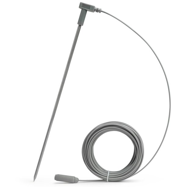 Kit de varilla de puesta a tierra GroundLuxe con cable de 12 m y estaca de acero inoxidable