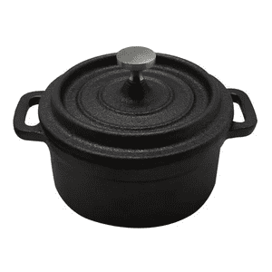 Genérico - Mini Cacerola Wayu De Hierro Fundido, Color Negro