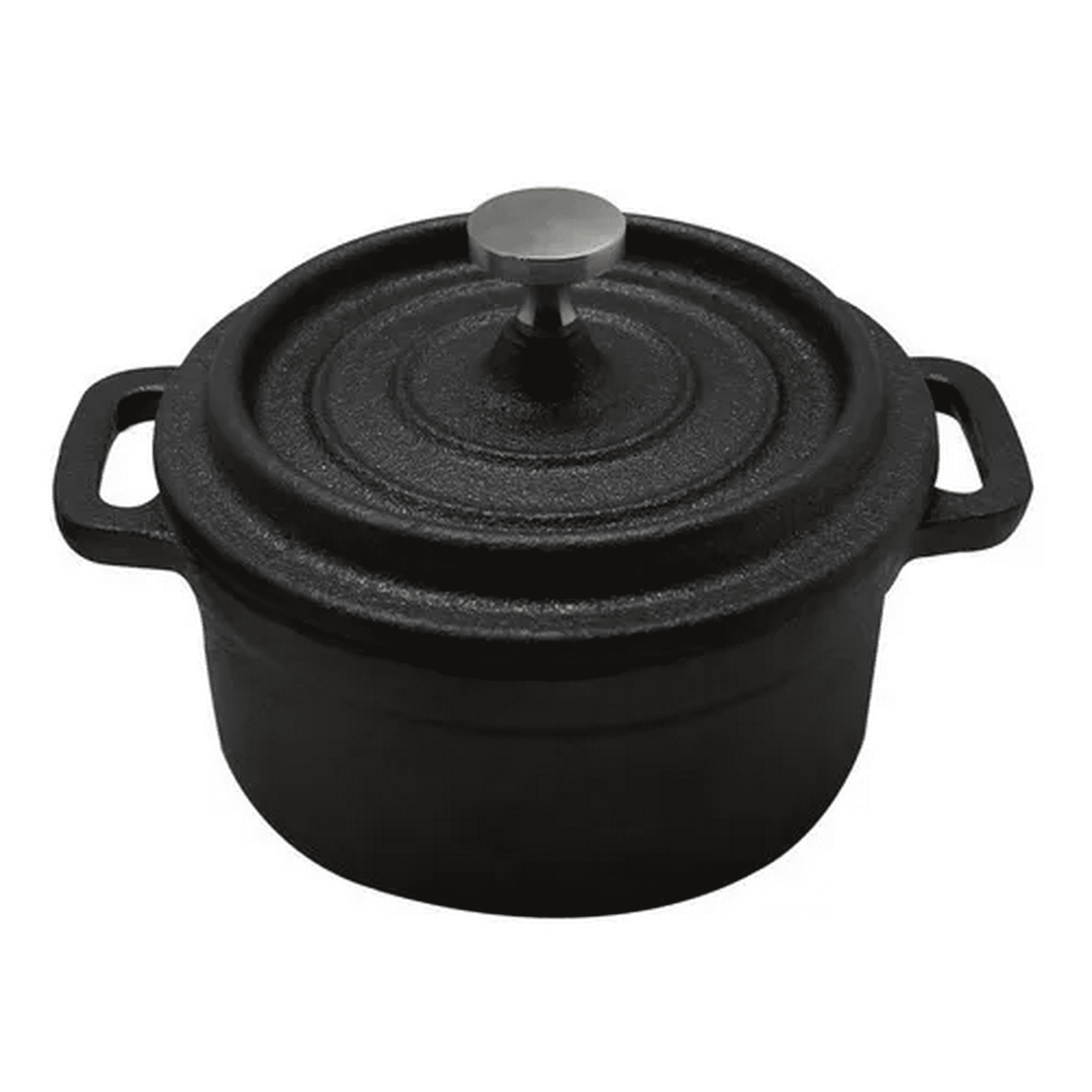 Genérico - Mini Cacerola Wayu De Hierro Fundido, Color Negro