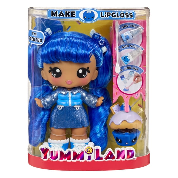 Muñeca Yummiland Large Rory Blueberry con brillo de labios para mascotas de 4 años o más