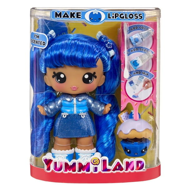 Muñeca Yummiland Large Rory Blueberry con brillo de labios para mascotas de 4 años o más
