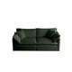 thumbnail image 2 of Modern Fabric Loveseat Sofa Couch for Living Room, Upholstered Large Size Deep Seat 2-Seat Sofa with 4 Pillows ,Green Chenille, 2 of 3