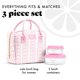 thumbnail image 4 of Fit & Fresh Bloomington Bolsa de Almuerzo para Mujer - Lonchera Grande Aislada para Trabajo con Recipientes, Resistente a Derrames y Manchas, Cierre con Cremallera, Detalle de Lazos Rosa, 4 of 6