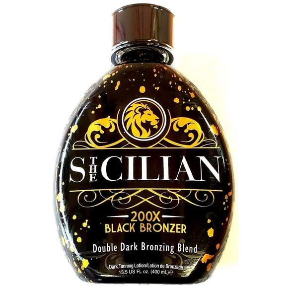 Loción bronceadora The Sicilian 200X Dark Black Bronzer 400 ml