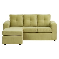 Muebles América - Seccional Emilia Felpa Pistacho