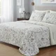 thumbnail image 2 of Cubrecama Quilt Sherpa 2pl Pastel Como Verde Suave Rosa Y Beige Estampado Floral Y Botánico, 2 of 3