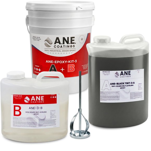 Kit de Resina Epoxi ANE COATINGS 11,3 L Transparente Autonivelante