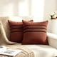 thumbnail image 1 of Pack De 2 Fundas De Cojin Con Diseño De Rayas Color Marron, 1 of 4