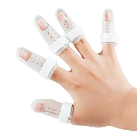 Genérico - Inmovilizador Ferula Ajustable Para Dedo Artritis Pack 6 Und Transparente