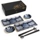 thumbnail image 1 of Juego de platos de sushi ELUSH de cerámica de estilo japonés, 8 piezas, 1 of 6