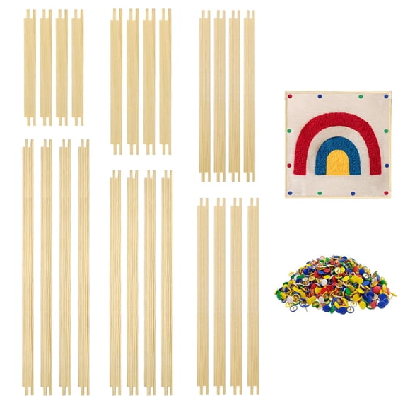 Juego de 24 barras tensadoras de madera para bordado wdbg